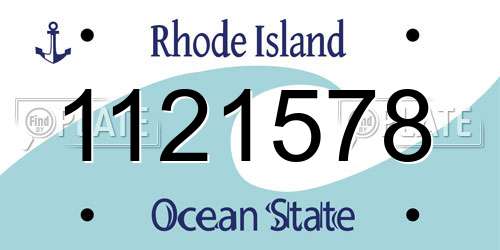 1121578 Rhode Island License Plate