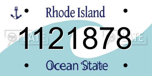 1121878 Rhode Island License Plate