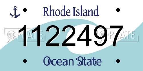 1122497 Rhode Island License Plate