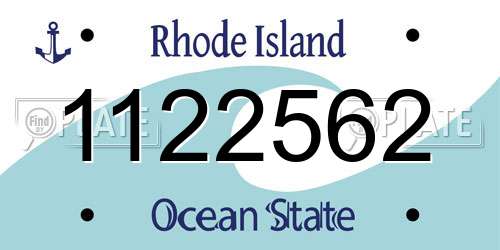1122562 Rhode Island License Plate