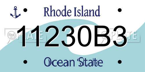 11230B3 Rhode Island License Plate