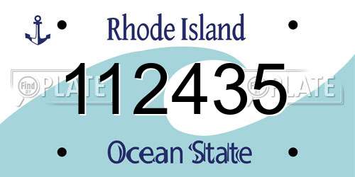 112435 Rhode Island License Plate
