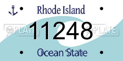 11248 Rhode Island License Plate