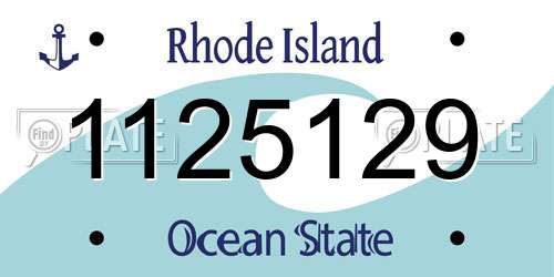 1125129 Rhode Island License Plate