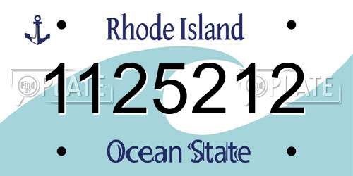1125212 Rhode Island License Plate