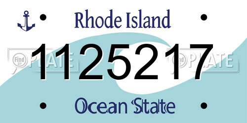 1125217 Rhode Island License Plate