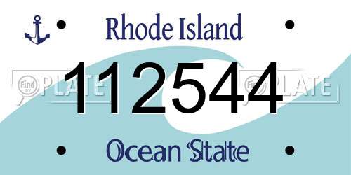 112544 Rhode Island License Plate