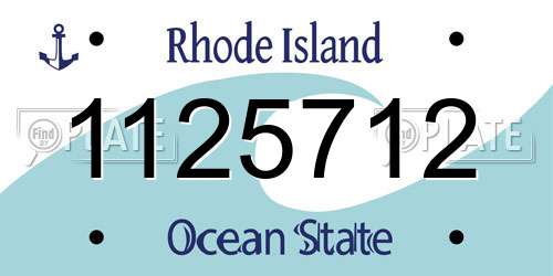 1125712 Rhode Island License Plate