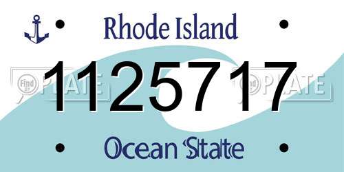 1125717 Rhode Island License Plate