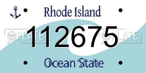 112675 Rhode Island License Plate