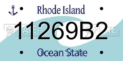 11269B2 Rhode Island License Plate