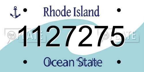 1127275 Rhode Island License Plate