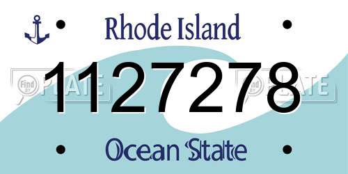 1127278 Rhode Island License Plate