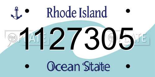 1127305 Rhode Island License Plate