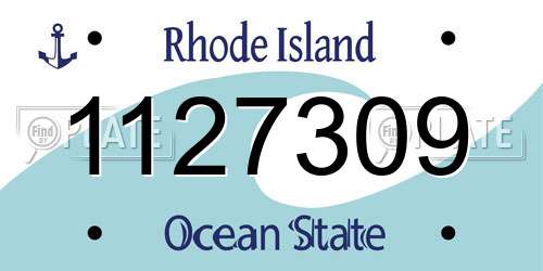 1127309 Rhode Island License Plate