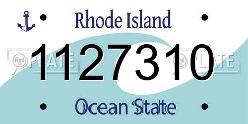 1127310 Rhode Island License Plate
