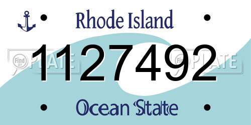 1127492 Rhode Island License Plate