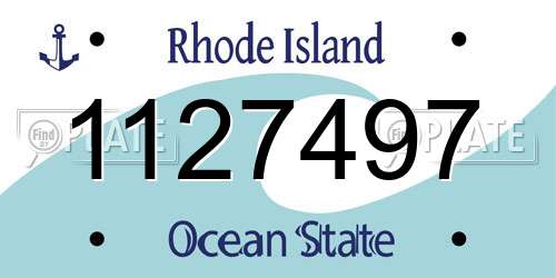 1127497 Rhode Island License Plate