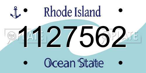 1127562 Rhode Island License Plate