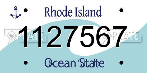1127567 Rhode Island License Plate
