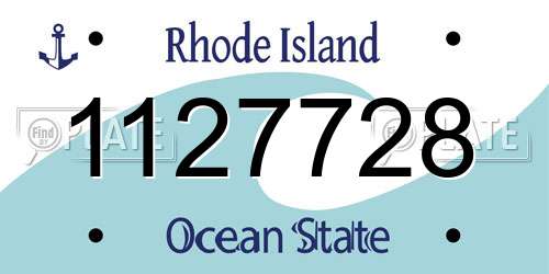1127728 Rhode Island License Plate