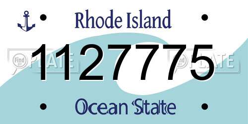 1127775 Rhode Island License Plate