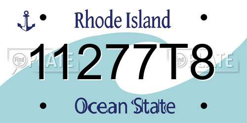 11277T8 Rhode Island License Plate