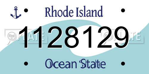 1128129 Rhode Island License Plate