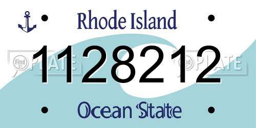 1128212 Rhode Island License Plate
