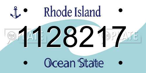 1128217 Rhode Island License Plate