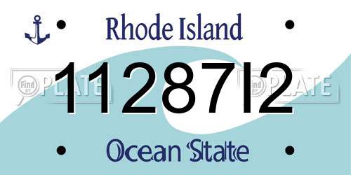 11287I2 Rhode Island License Plate