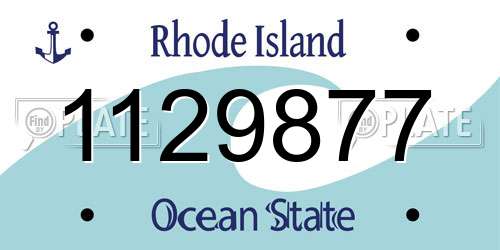1129877 Rhode Island License Plate
