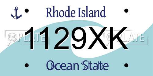 1129XK Rhode Island License Plate