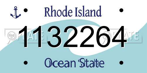 1132264 Rhode Island License Plate
