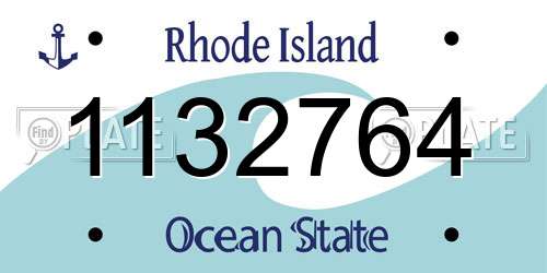1132764 Rhode Island License Plate