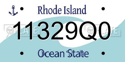 11329Q0 Rhode Island License Plate