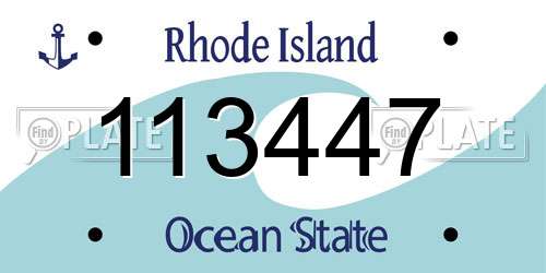113447 Rhode Island License Plate
