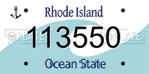 113550 Rhode Island License Plate