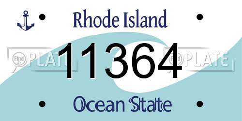 11364 Rhode Island License Plate