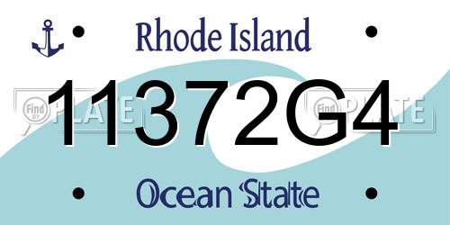 11372G4 Rhode Island License Plate