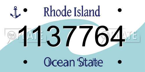 1137764 Rhode Island License Plate
