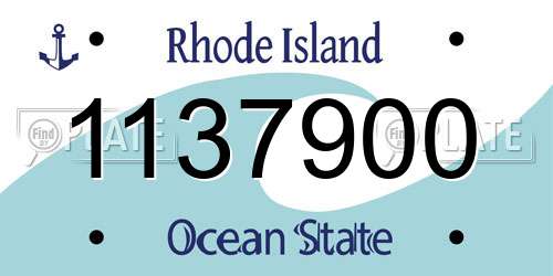 1137900 Rhode Island License Plate