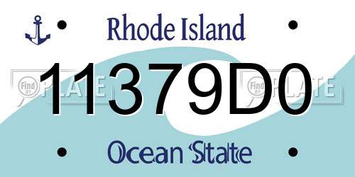 11379D0 Rhode Island License Plate