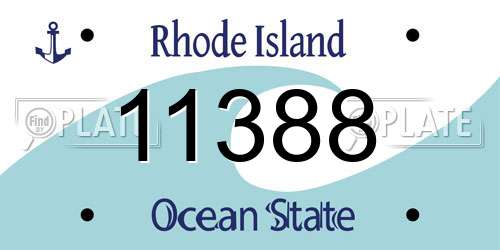 11388 Rhode Island License Plate
