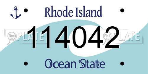 114042 Rhode Island License Plate