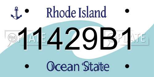 11429B1 Rhode Island License Plate