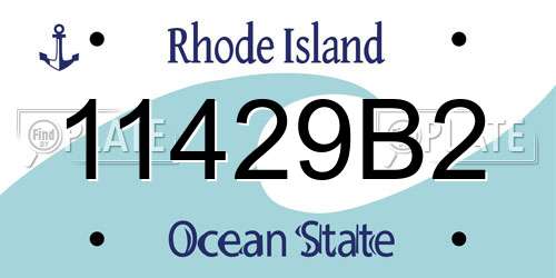 11429B2 Rhode Island License Plate