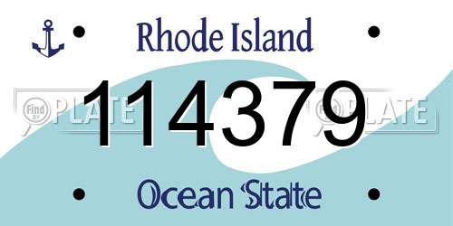 114379 Rhode Island License Plate