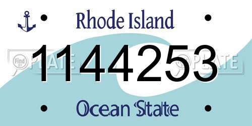 1144253 Rhode Island License Plate