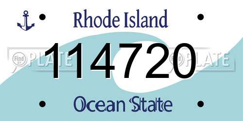 114720 Rhode Island License Plate